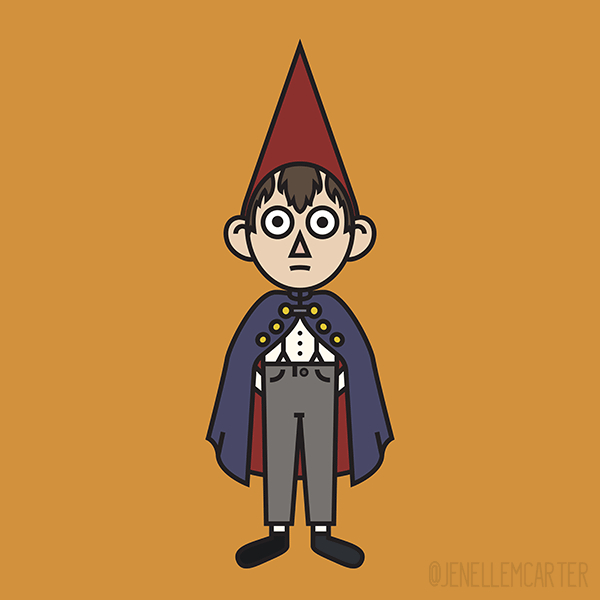 An illustration of Wirt from Over the Garden Wall